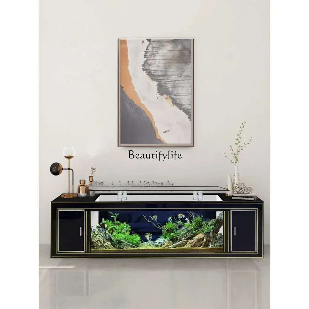 

FG26TV Cabinet Fish Tank Living Room Home 2024 New Vertical Glass Large Aquarium