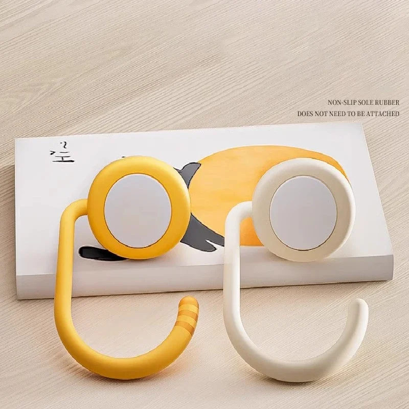 Cute Cat Tail Multifunctional Purse Hook Portable Bag Holder for Table Space Saving Design for Home And School