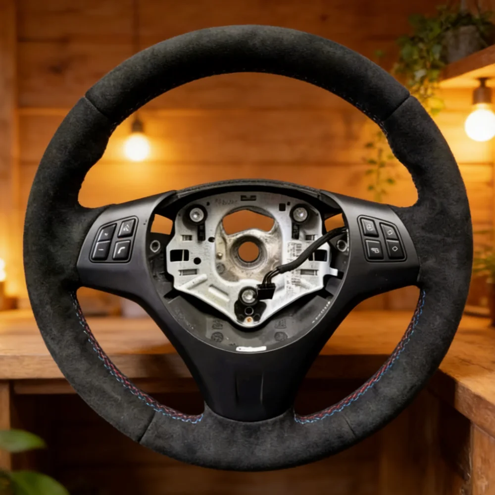 

Замшевый чехол на руль автомобиля M Sport M3 E90 E91 E92 E93 E87 E81 E82 E88 X1 E84 Автоматический чехол на руль для BMW E81