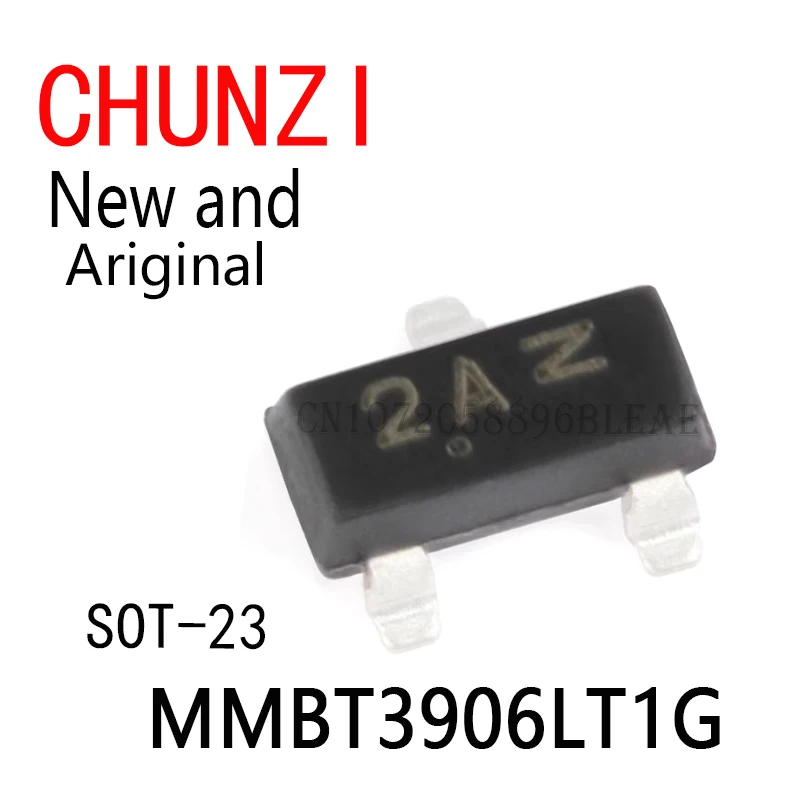 100Pcs New and Original MMBT3906 2A 3906 2N3906 200mA 40V SMD Transistor SOT-23 MMBT3906LT1G