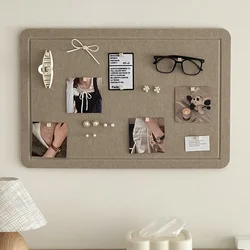 Thickened Felt Photo Wall Display Board Sticker Non Perforated Soft Wood Wallpaper Background Message Jewelry Pendant Decoration