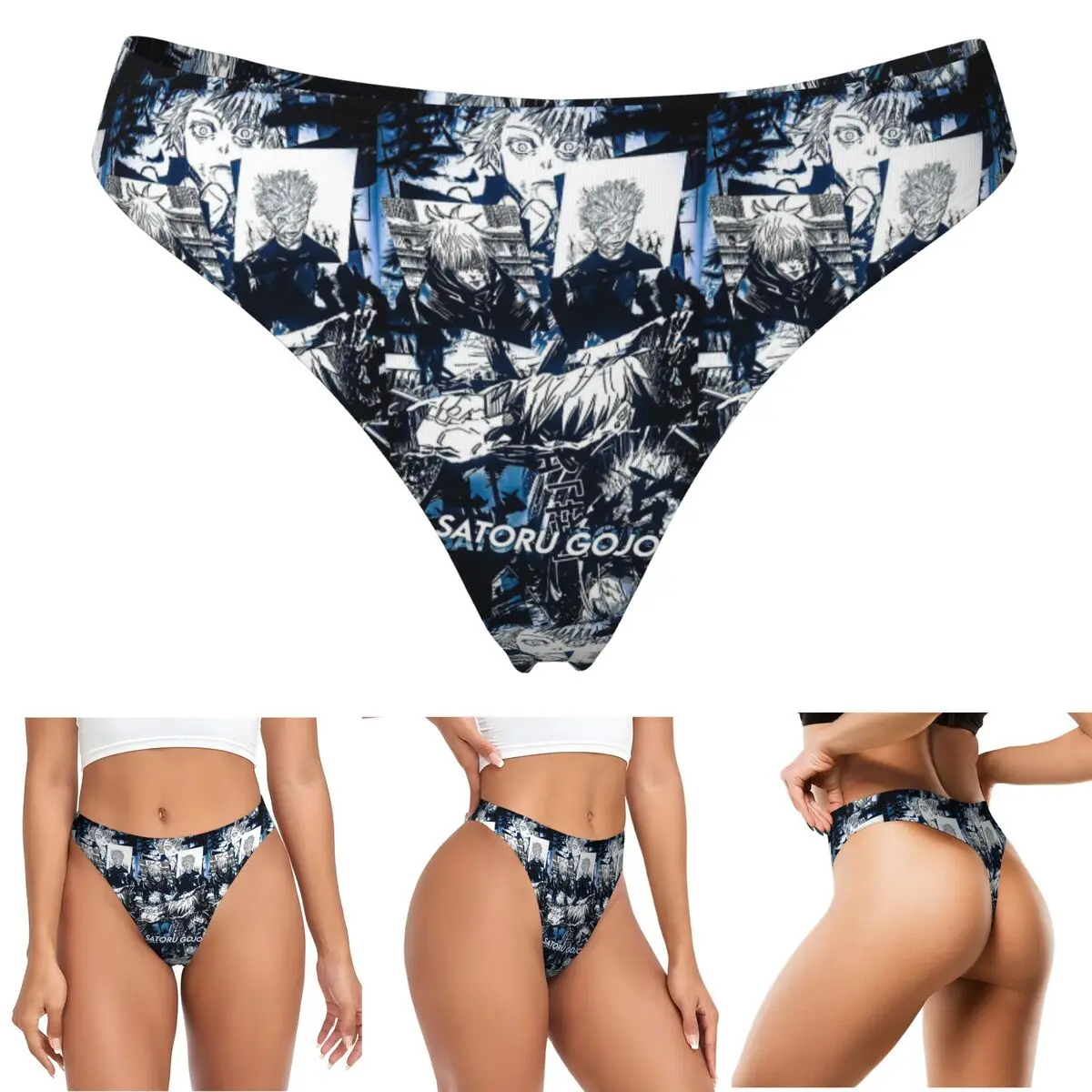 calcinhas-g-string-personalizadas-jujutsu-kaisen-satoru-gojo-respiraveis-para-mulheres-confortaveis-e-elasticas