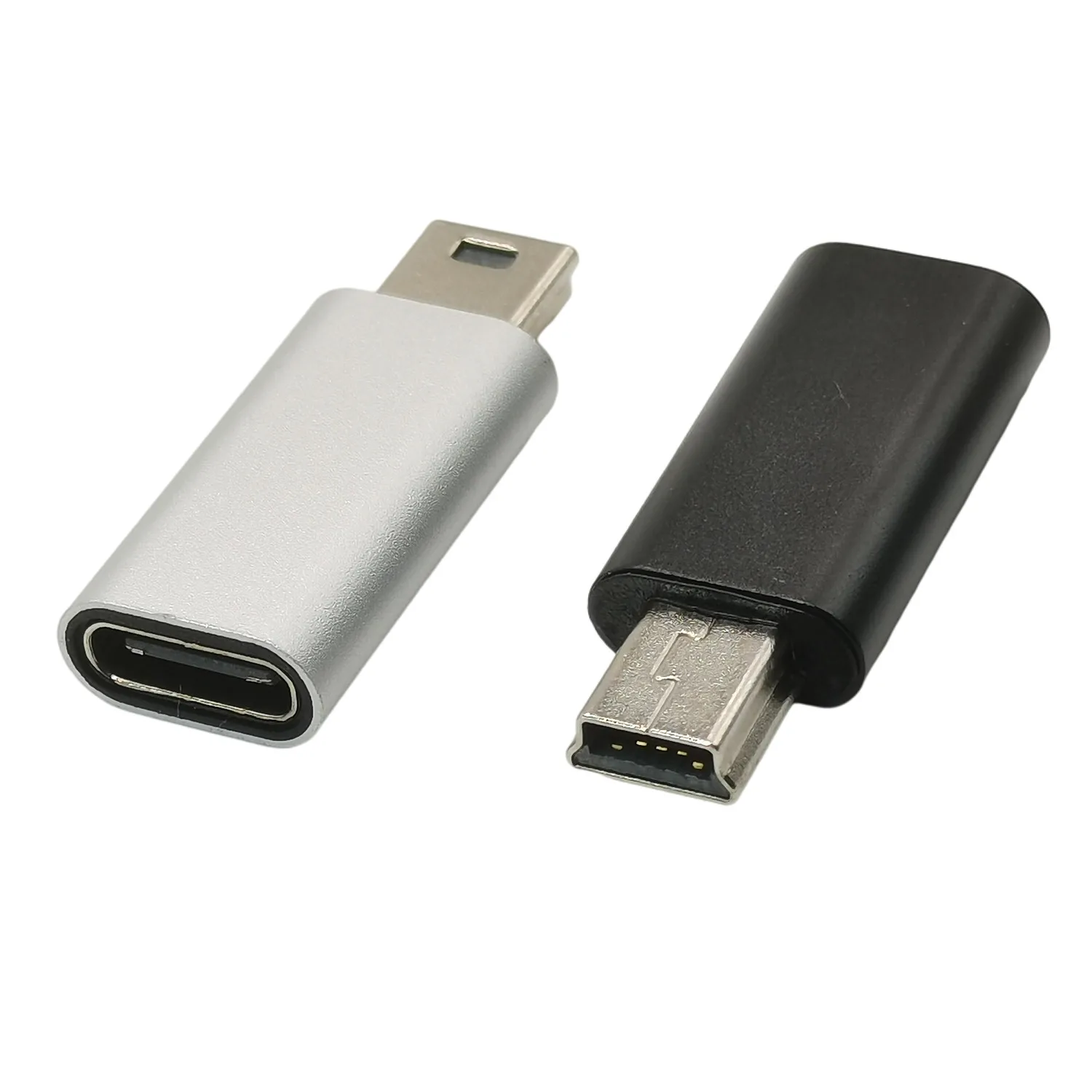 Type C USB 3.1 Female to 5pin Mini USB Male 90 Degree Right Angle USB 5 pin Charging Data sync Cable Cord Adapter 0.3m