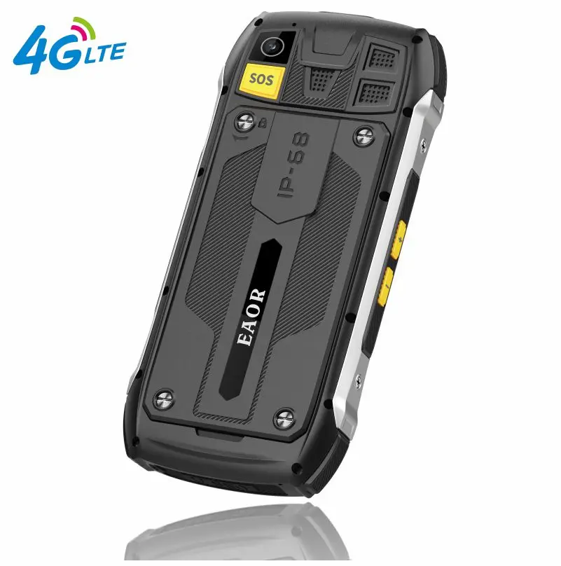 EAOR 4G LTE 방수 러기드 대용량 배터리 보조배터리 기능 키패드 2.8인치 IPS 디스플레이 볼륨 측면 키 글레어 플래시라이트 휴대폰 사용 예시