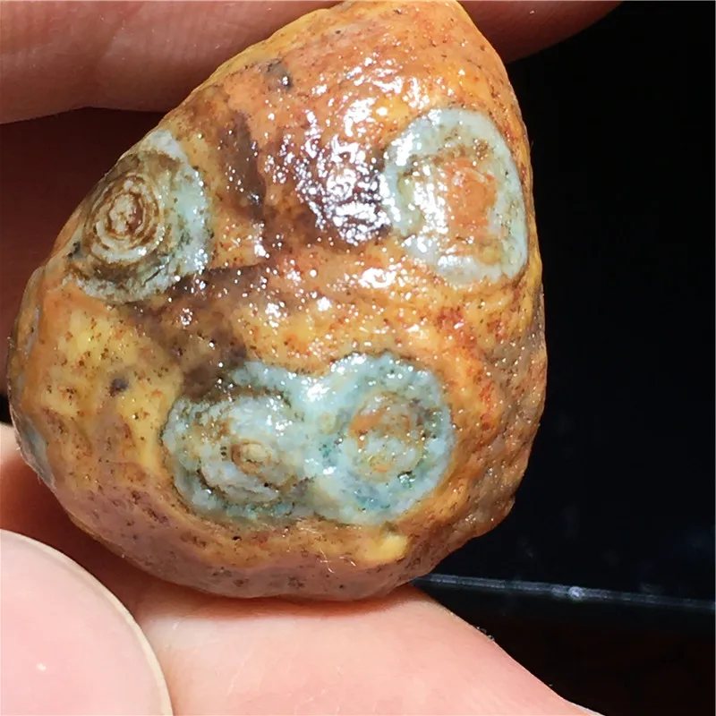 Mongolian Pretty Colored Relief Original Stone Beads Alxa Gobi Agate Stone Surface Eye Stone  Beads for Jewelry Making - view 4