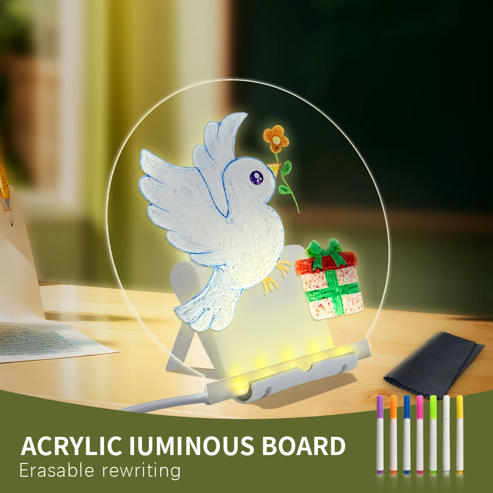 لوحة متوهجة لوحة رسائل عرض سطح المكتب stand0 لوحة الكتابة على الجدران #2