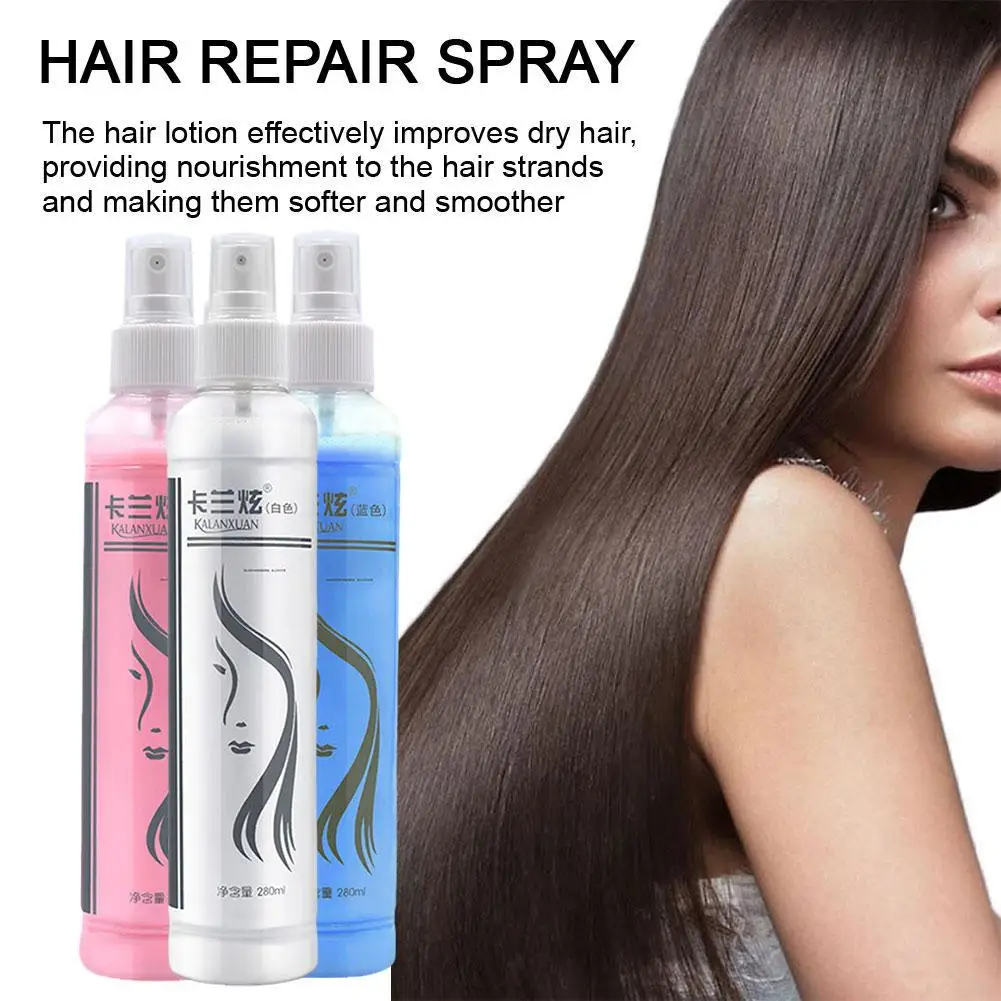 280ml Hair Oil Spray Harmless Hairs Oil for Curly Sheen Spray Moisturizing Nourishing Hair No Wash Anti-static Hair Product K2V7