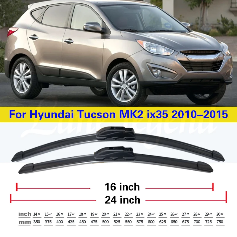 Windshield Windscreen Wiper Blades For Hyundai Tucson MK2 ix35 2010-2015 Front Rear Window 2011 2012 2013 2014 24\