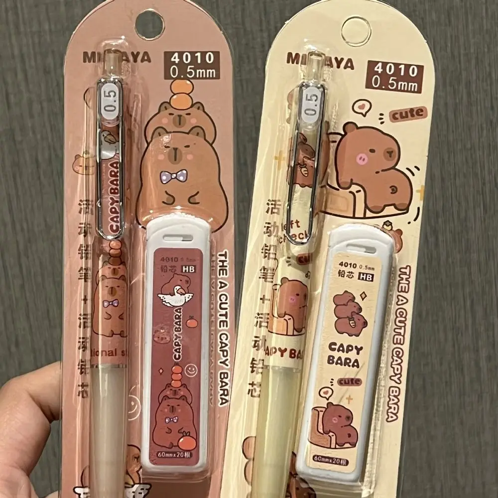 

Kids Gift Capybara Mechanical Pencil Cartoon Animal Automatic Pencil 0.5MM Drawing Propelling Pencil Stationery Set