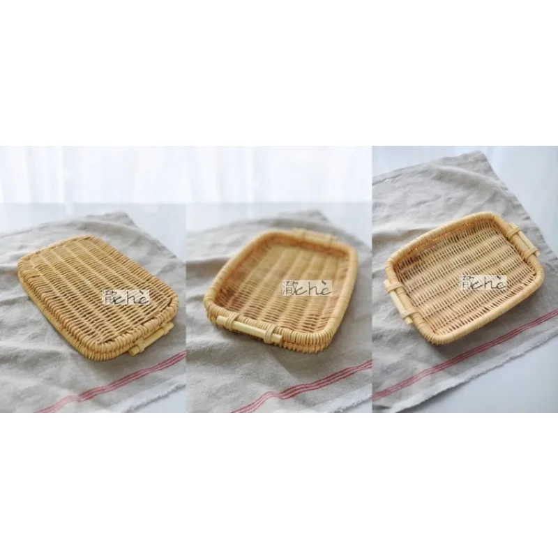 Japanese Vine Basket Fruit Basket Storage Basket Handwoven Tray Rectangular