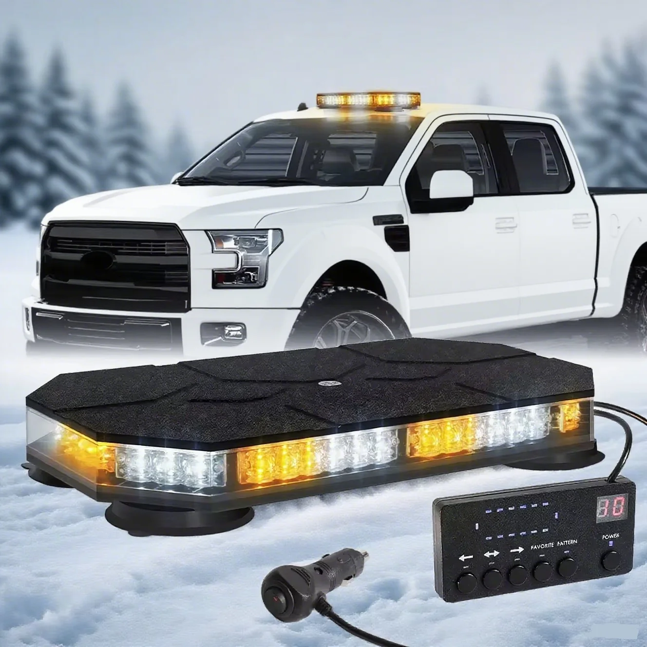 

42 LED For Truck Ambulance Snow Plow With Controller Car Roof Top Strobe Lights Emergency Warning Safety Beacon Magnetic Mount