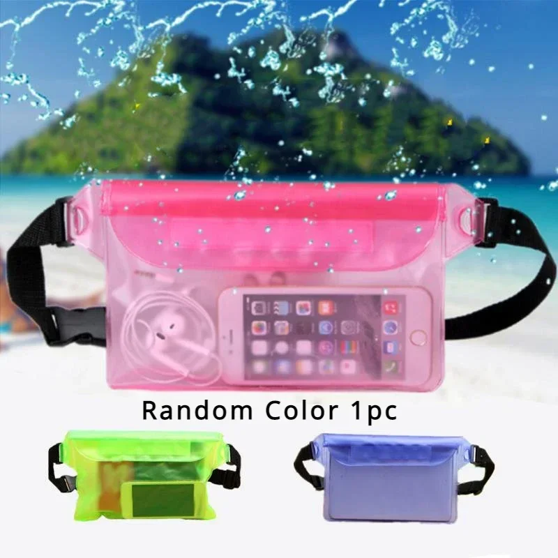 

1PC Waterproof Swimming Diving Bag Beach Drifting Diving Waist Pack Shoulder Bag Underwater Mobile Phone Case Outdoor Dry Bag