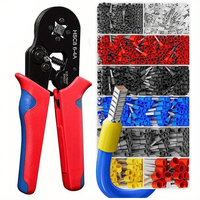 Ferrule Crimping Tool Kit Wire Ferrule Kit with 1200PCS Wire End Ferrules Crimper Plier Self-adjustable Ratchet Tool Set