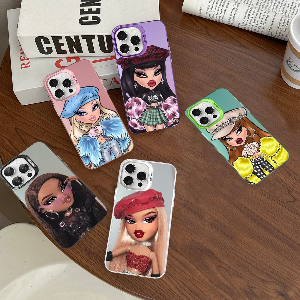 Fashion B-Bratz D-Doll Phone Case For IPhone 16 15 14 13 12 11 Pro Max X XR XSMAX 8 7 Plus Matte Shockproof Back Cover