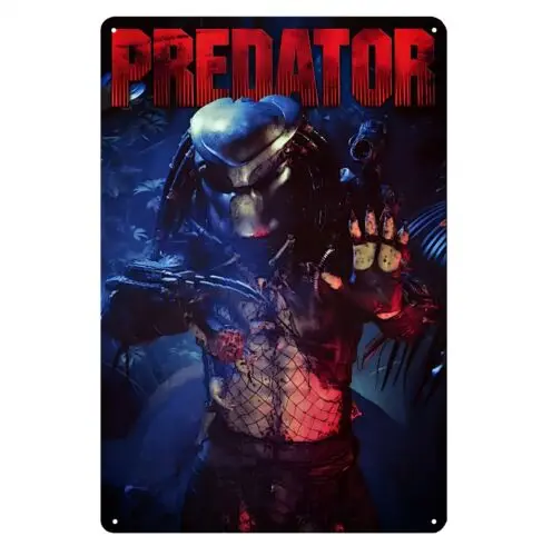 Predator Arnold Schwarzenegger Movie Metal Poster Tin Sign 20x30cm Plate  -aluminum