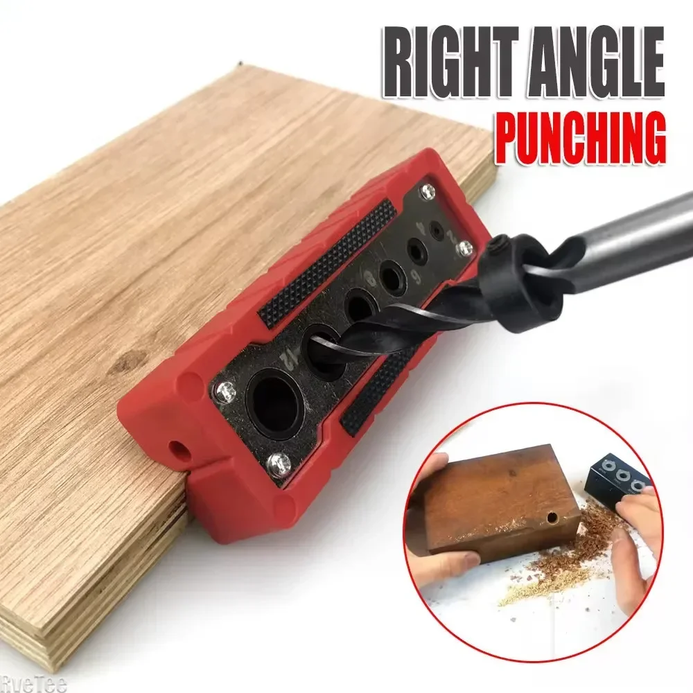 Imagem -03 - Auto-centrado Vertical Pocket Punch Hole Puncher Posicionamento Tool Drilling Guide Woodworking