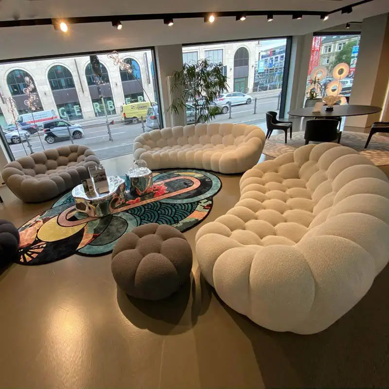 Italian Rochburg minimalist modern simple personality living room luxury designers creative football bubble curved sofa