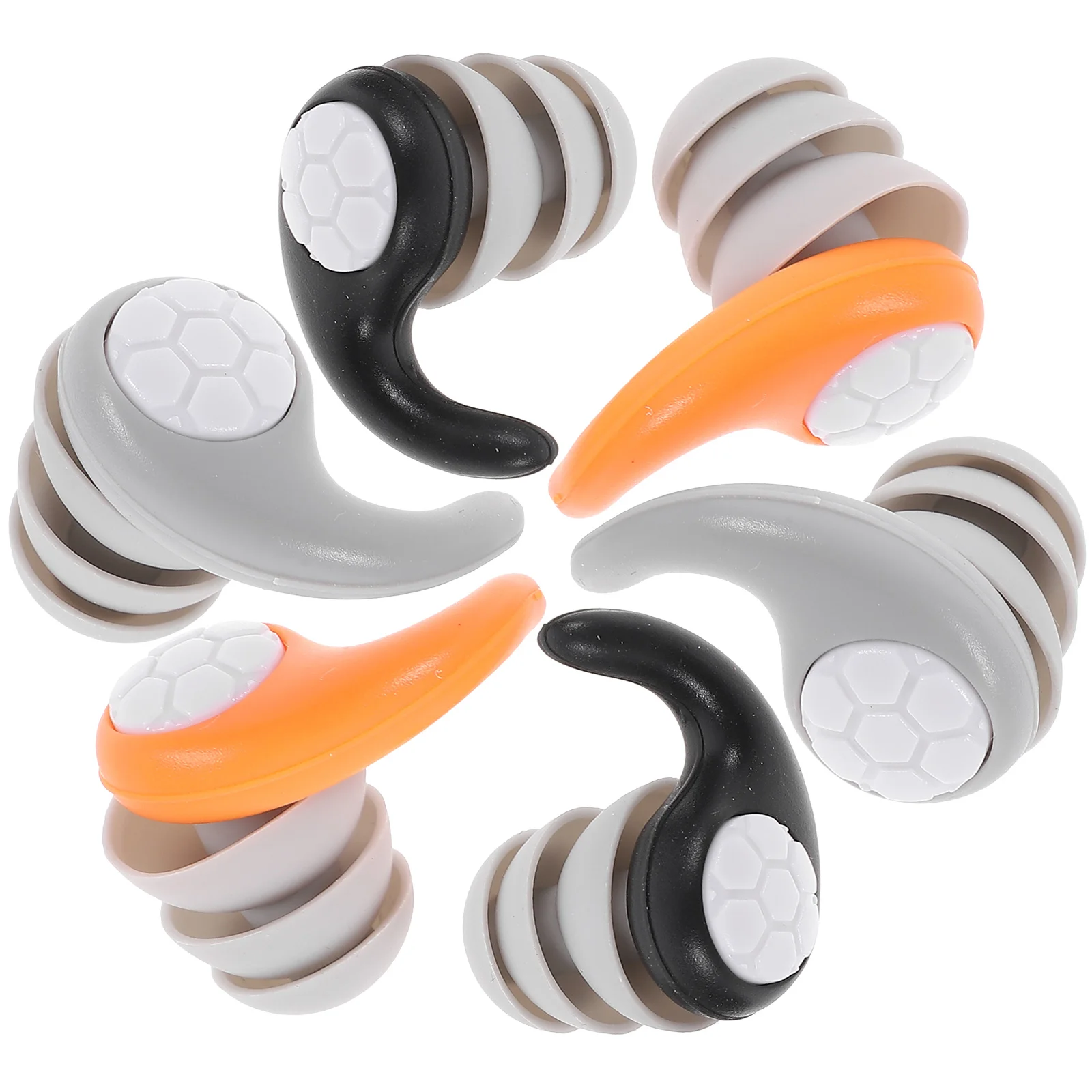 

3pcs Waterproof Earplugs Sleep Silica Gel Invisible Silent Noise Cancelling for Concerts Loud Music Blue Pink Cyan