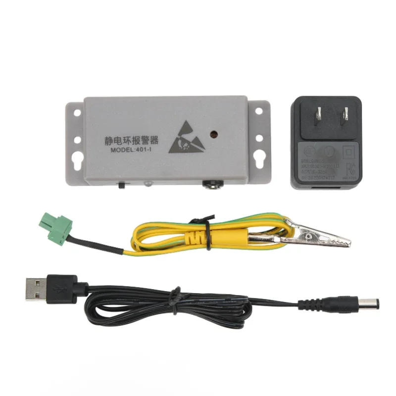 

ESD Wrist Strap Monitor Online Electronic Single Non Static Wristband Alarm Workstation US Plug 100-240V