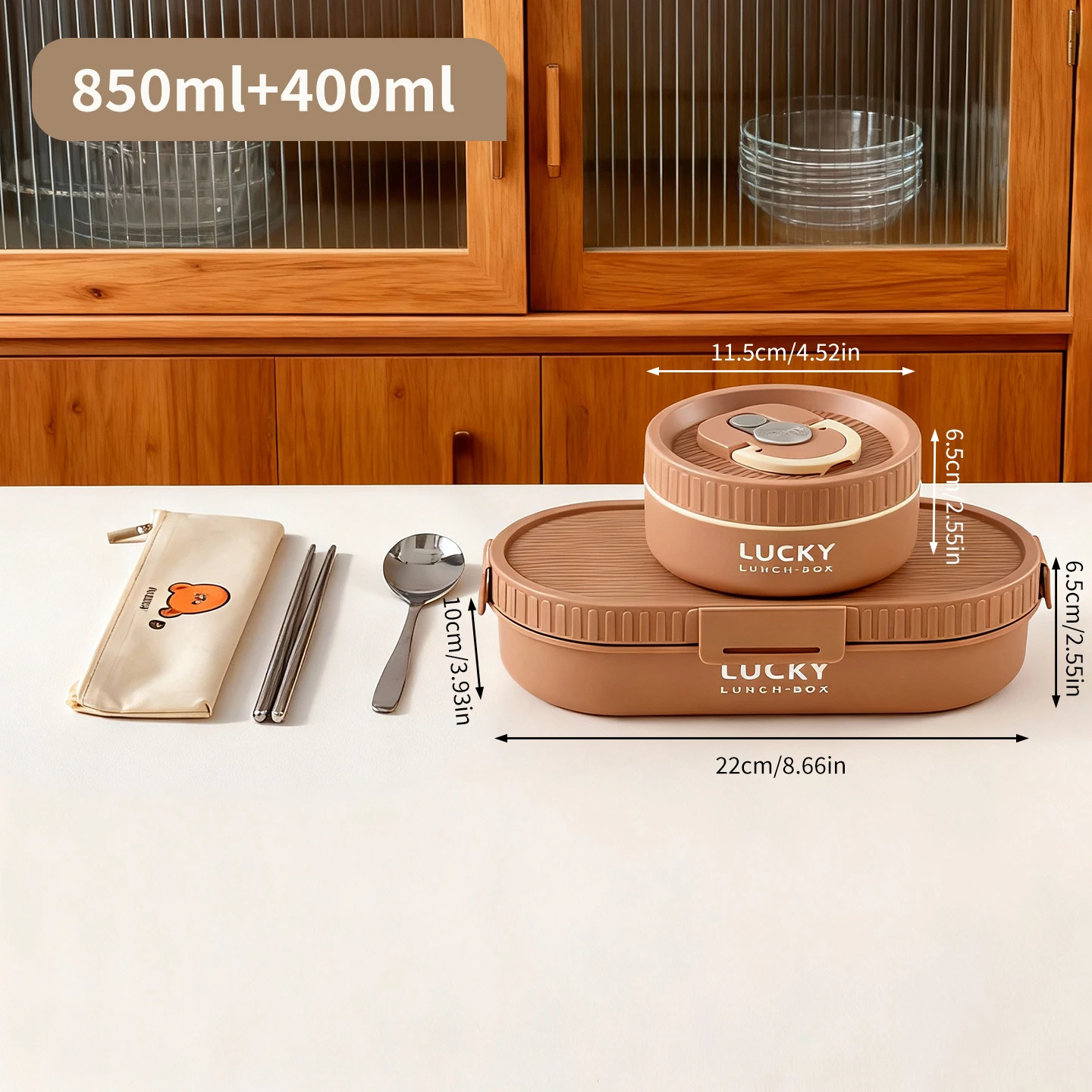 850 ml verzegelde 304 roestvrij staal geïsoleerde lunchbox kinderen studenten 2 roosters draagbare lunchcontainer met handvat magnetronbestendig