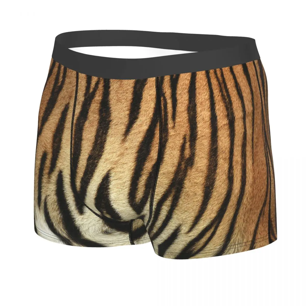 Custom Tiger Skin Pattern Boxer Shorts For Homme 3D Printed Animal Texture Underwear Panties Briefs Soft Underpants