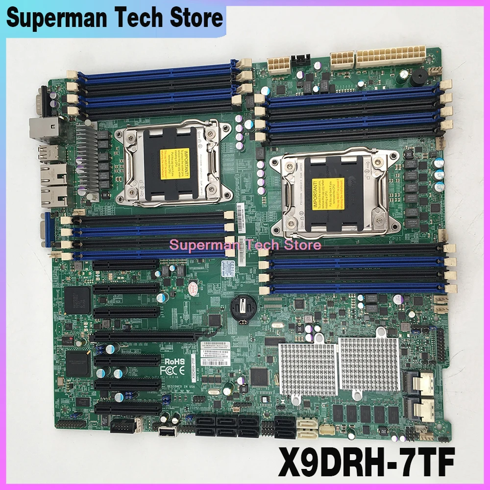 Support E5-2600 V1/V2 Family LGA2011 DDR3  ECC For Supermicro Server Motherboard X9DRH-7TF