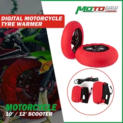 10' / 12' SCOOTER Tire Warmer Digital Motorcycle Tyre Warmer Racing Tyre heating protection Front & Rear 1 Pair Electric blanket