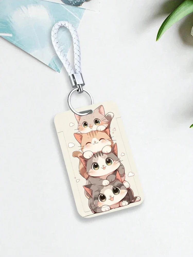 

1pc Cute Cardholder For Bus Pass, School Id, Card Holder Bags Business Credit Card Holders Bank ID Holders With Keychain