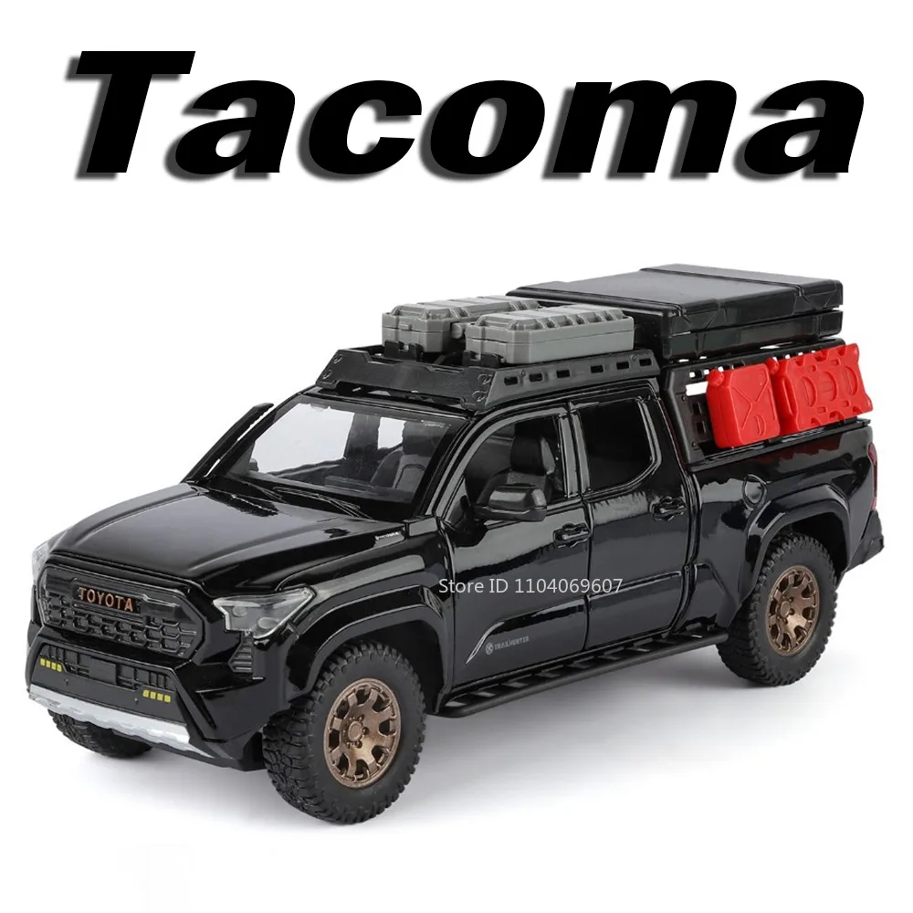 1:24スケール タコマ マモス モデル玩具 オフロード車 メタルダイキャスト プルバック ショックアブソーバー付き 音と光付き 装飾車玩具