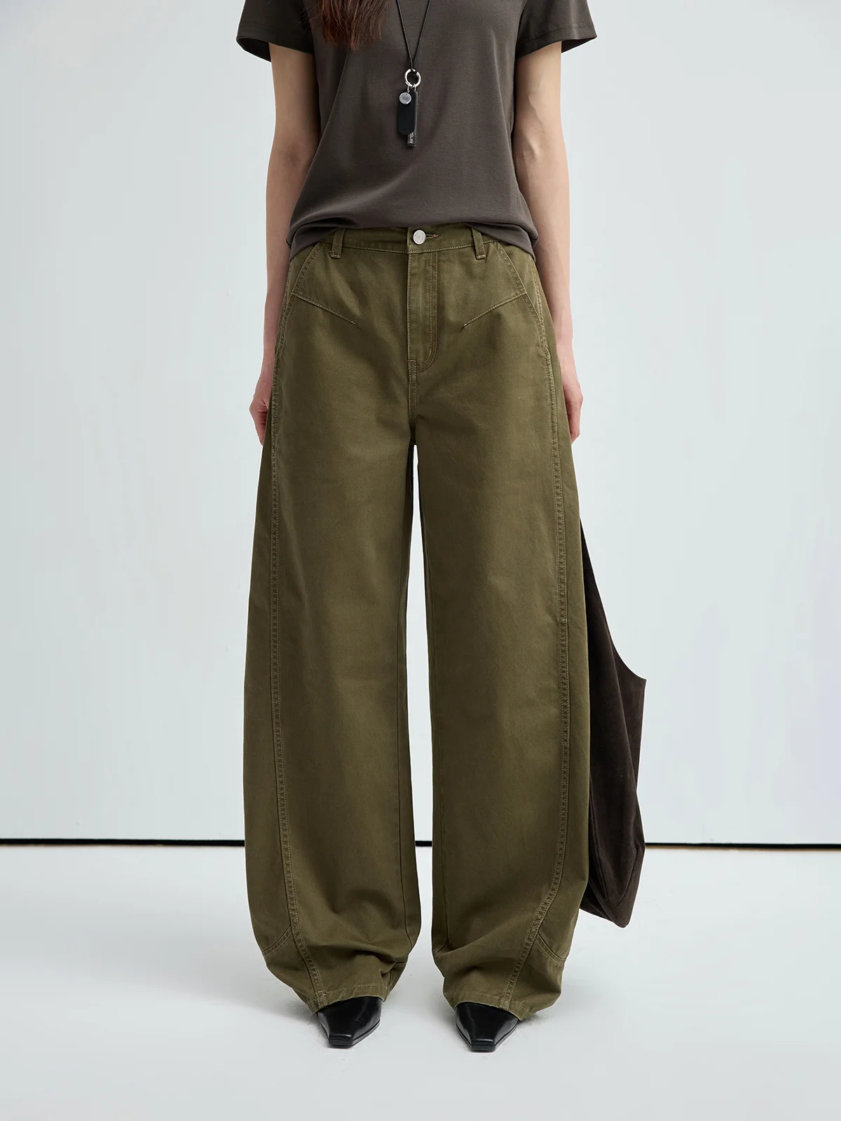 

Джинсы JUSLIN Vintage Military в стиле деконструкции, женские, свободного кроя, из хлопкового денима, прямые брюки