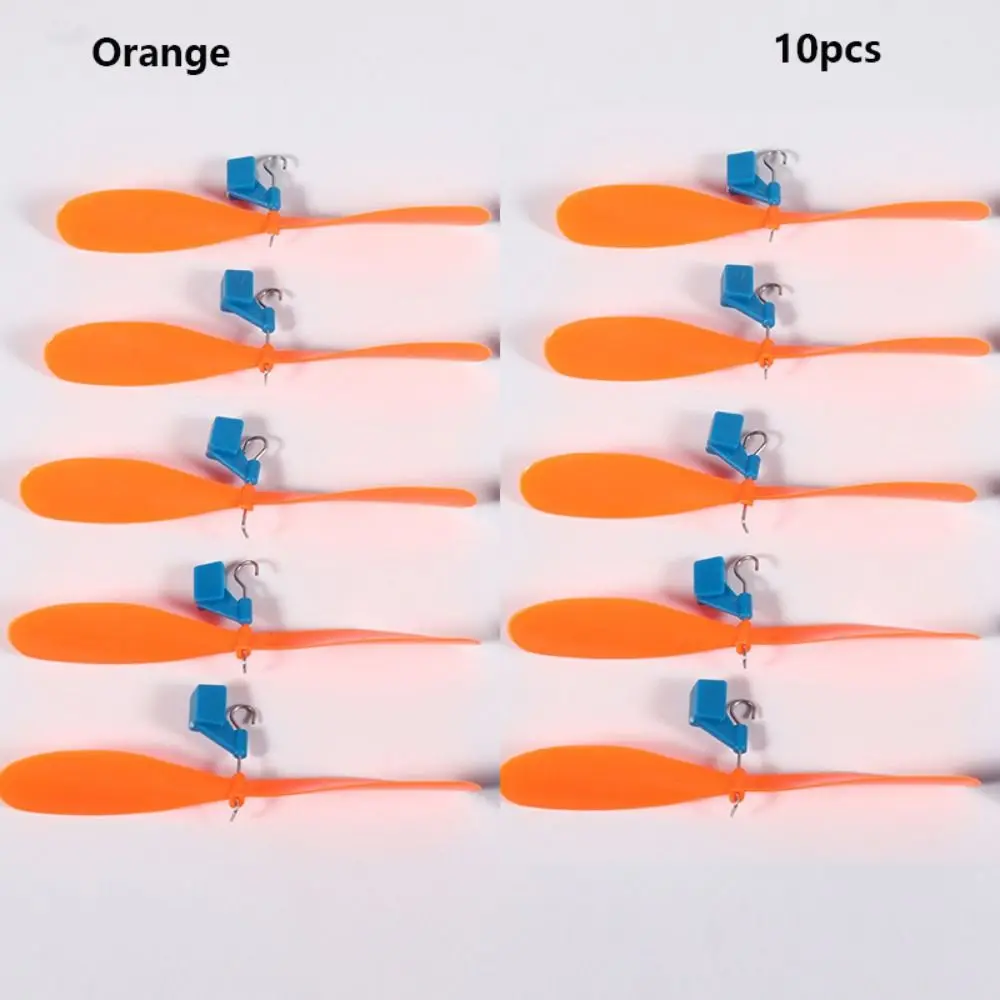 10pcs Essential Parts Rubber Band Powered Propellers Plastic 2 Colors Aircraft Propellers Thunder Bird Aircraft Accessories