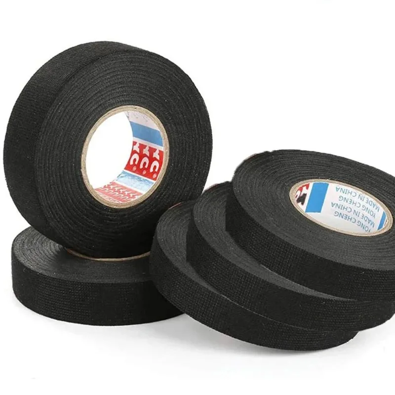 

Лента для жгутов проводов 15/25 м, черная нетканая клейкая лента, термостойкий электроизоляционный кабель, фиксированная лента для салона автомобиля