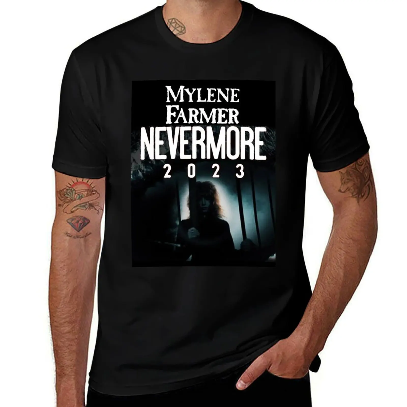 

MYLENE FARMER NEVERMORE 2023 T-Shirt basketball graphic tees blanks oversized custom t shirt outfits for men