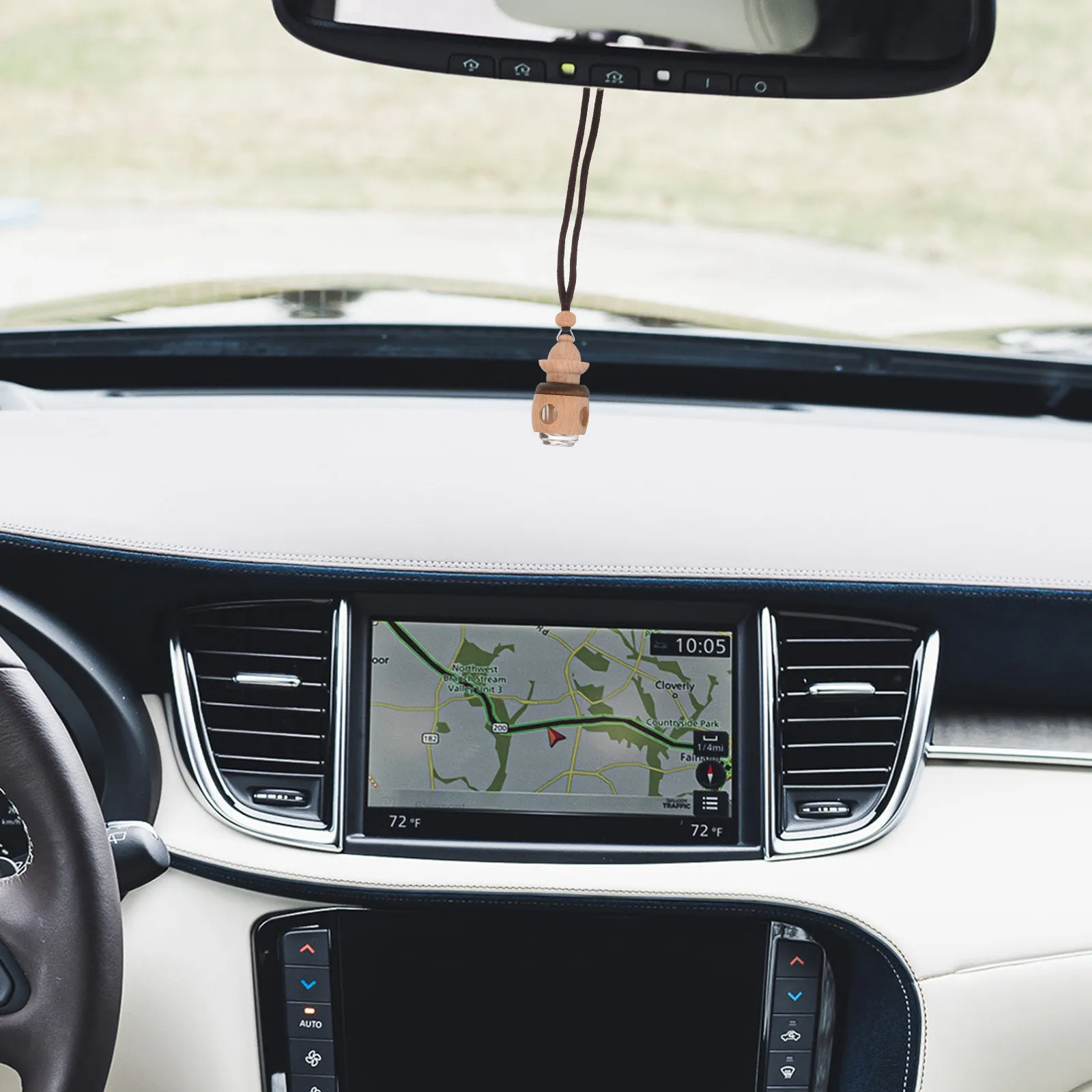 

Автомобильный ароматизатор-диффузор: прочный стеклянный флакон с деревянными элементами, элегантный дизайн, прозрачный, долговечный освежитель воздуха