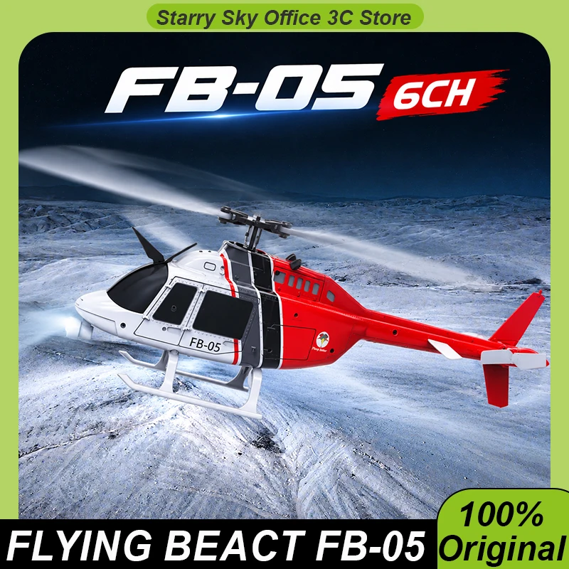 Flying Beast FB05 6CH RC Helicopter 6 Axis Gyro Remote Control Single Rotor Automic Stability System Remote Control Helicopter