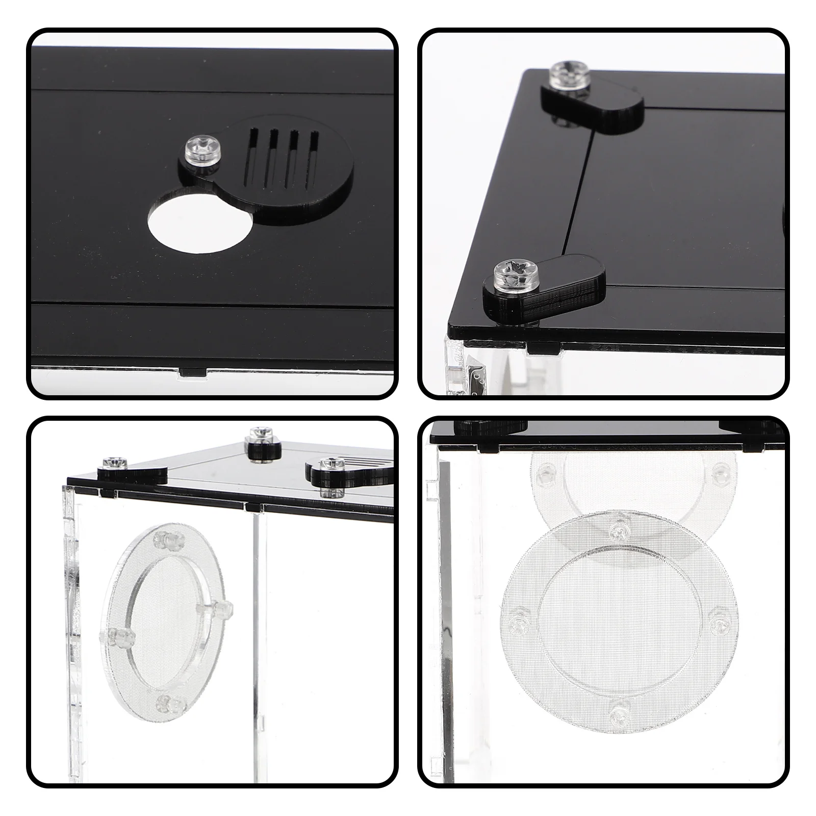 

Acrylic Reptile Feeding Box Transparent Reptile Breeding Box Home Pet Tank for Spiders Beetles Insects