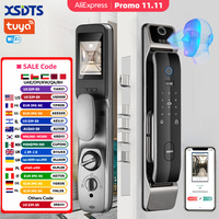 Tuya Smart 3D Face Door Lock Security Face & Camera Monitor Intelligent Fingerprint Password Biometric Electronic Key Unlock