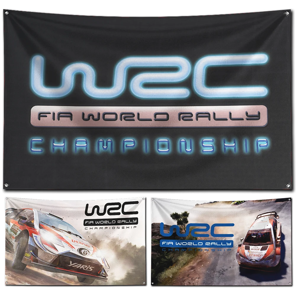 45x180cm World Rally Championship WRC Banner Flag Polyester Printed Garage Wall Art Outdoor Decorations Tapestry