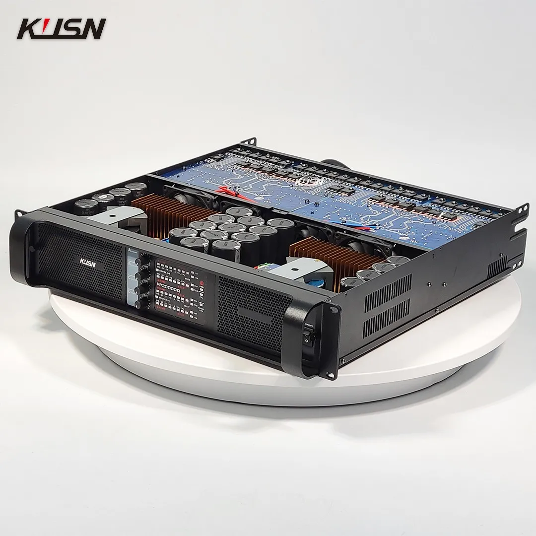 

FP20000Q Профессиональный цифровой усилитель 4500 Вт x4 2 Ом Стабильный высокопроизводительный стерео усилитель мощности 2U для динамика сабвуфера