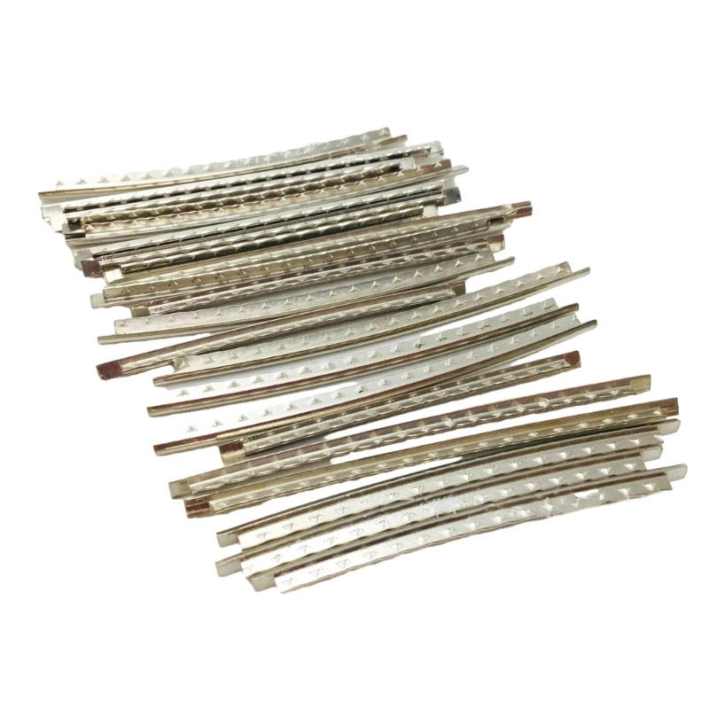 11UE Pack of 24Pcs Silver Electric Guitar Fret Wire Guitar Fretboard 24 Fret 2.4/2.7/2.9mm for Guitar Fingerboard Replacement