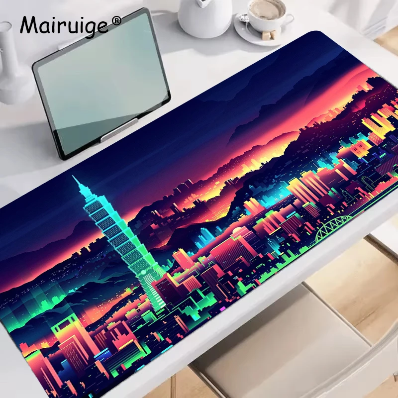 

Mousepad Speed Computer Table City Night View Desk Mat Gaming Mats 900×400 Carpet Xxl Mouse Pad Laptop Gamer Setup Decoration