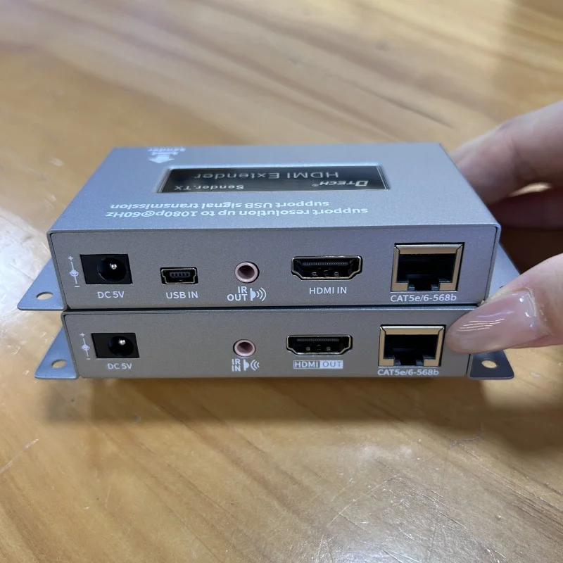 

DTECH DT-7054A(AM) 1080P Full HD Video Transmitter & Receiver with IR HDMI KVM Extender Over Cat5e/6 up to 150m