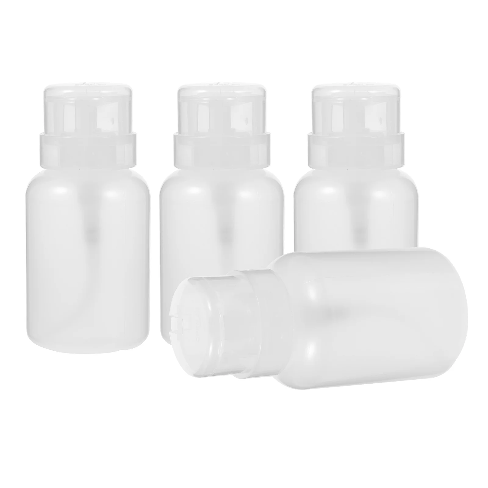 

4Pcs Liquid Pump Bottles 250Ml Press Type Refillable Containers for Bathroom Home Hotel Dispensing Solution Bottles