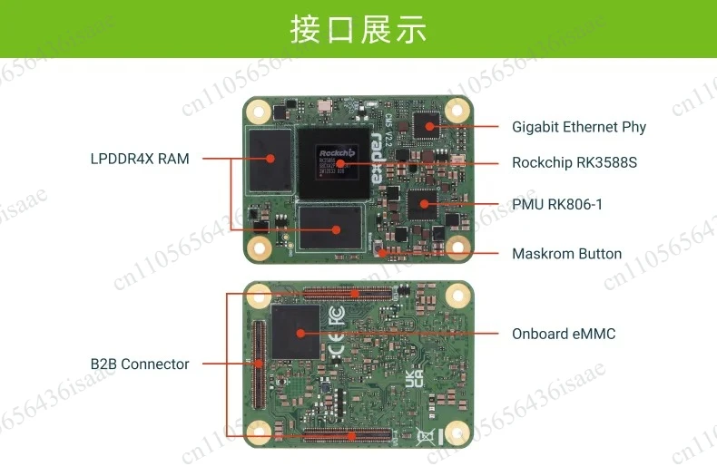 CM5 Core Board Equipped with RK3588S2 Octa-Core Processor, Embedded Compute Module Compatible with Raspberry Pi