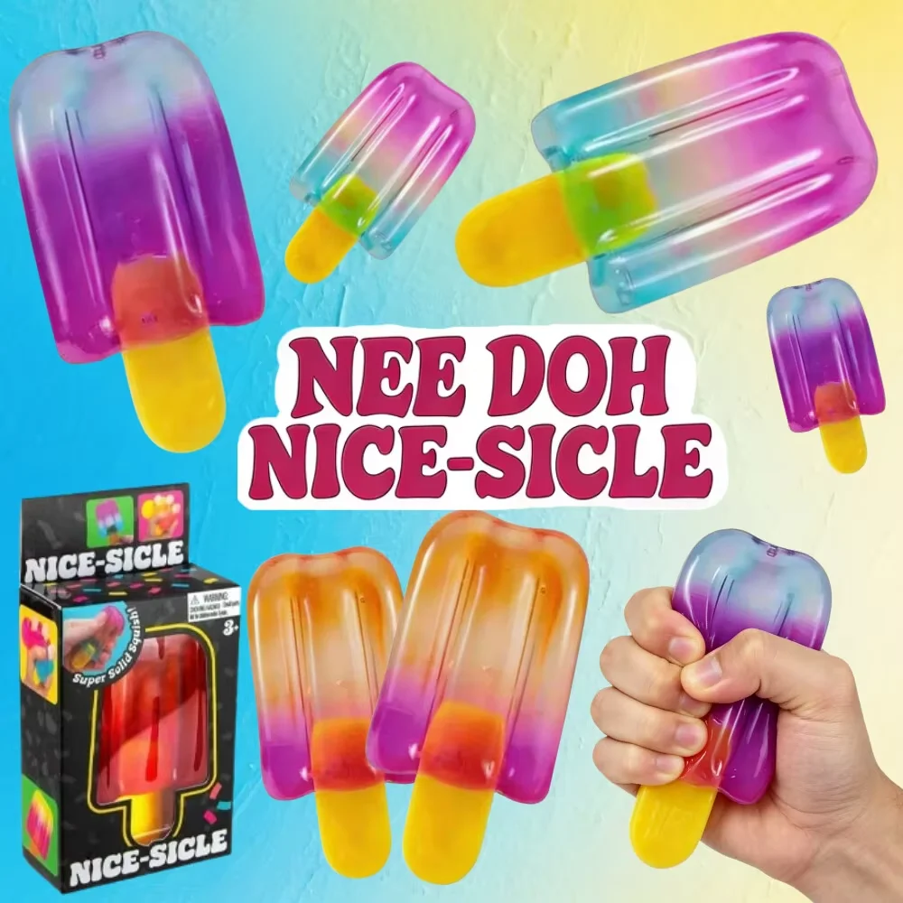 Needoh Schylling Needoh Nice Cube Sensory Stress Reliever Fidget Tool for Anxiety &Focus Desk for Adults & Anti-Anxiety Squeeze