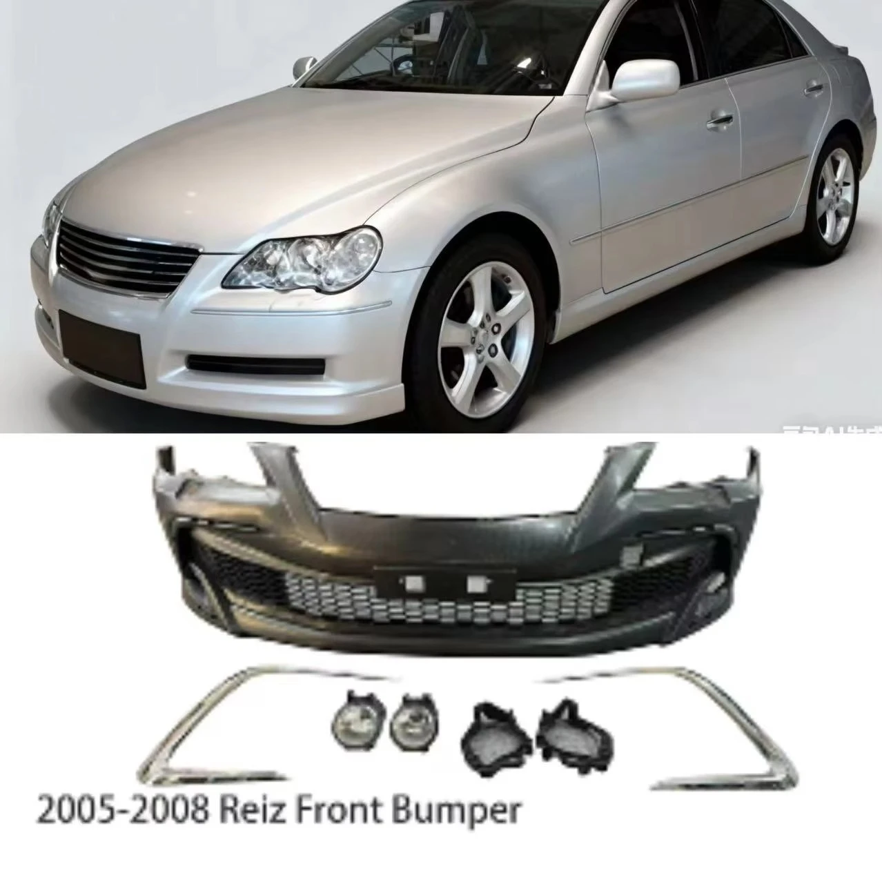 

Hot Selling PP Plastic Car Bumper Front Bumper for Reiz Mark X 2005-2009 Modified 2018 Style Car Bodykit