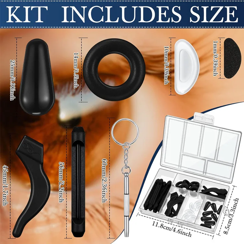 60Pcs Eyeglasses Retainers Anti-Slip Holder Silicone Ear Hook Set Eyeglass Holder Comfort For Eyeglasses Eyewear Accessories view 3