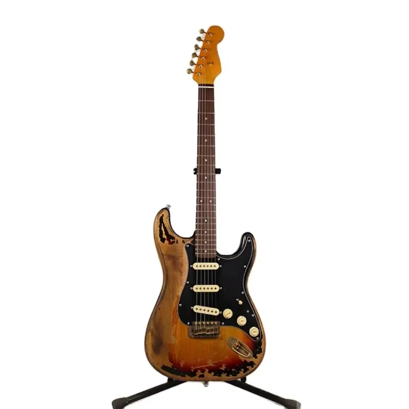 

STLF 2022 Cool Shaped Professional High Quality OEM 6 Strings ST Vintage Style Relic Electric Guitar