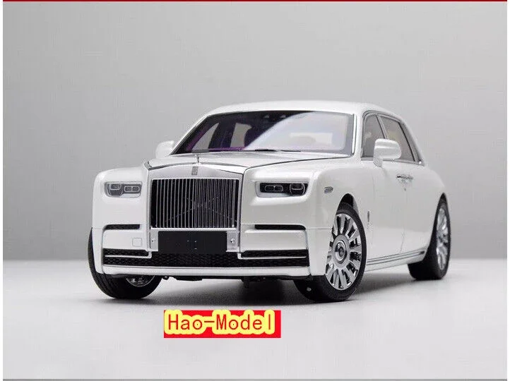 1/18 For Rolls-Royce Phantom Alloy Resin Model Car Diecast Toys Boys Birthday Gifts Hobby Display Collection Ornaments White