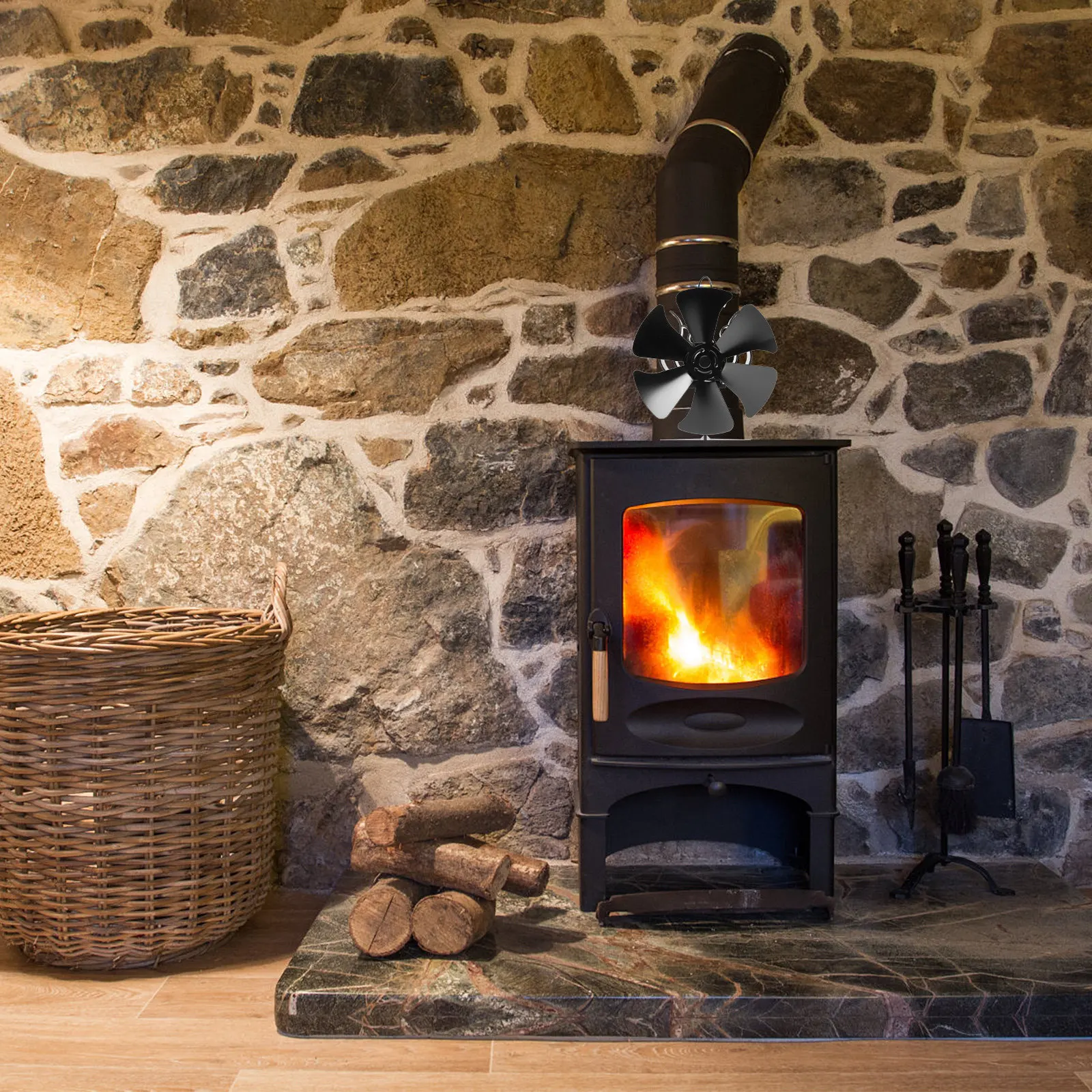 

Вентилятор на тепловом энергоисточнике для дровяных печей и каминов, бесшумный, эффективный, для циркуляции теплого воздуха, для пеллетных печей